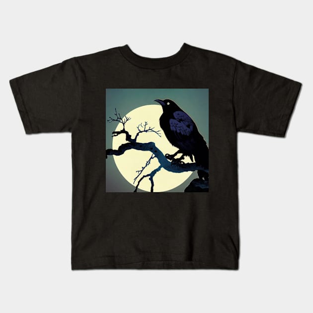 Raven on a Branch Kids T-Shirt by Generation Last